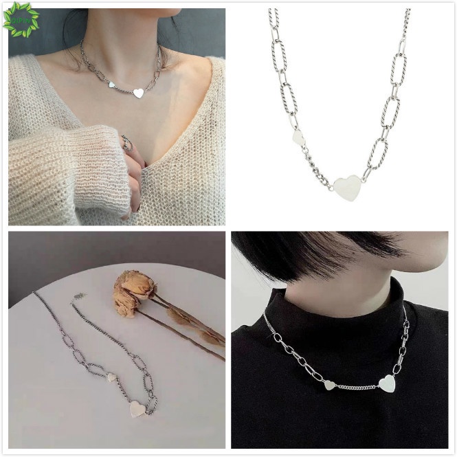 Vòng cổ choker mặt hình trái tim phong cách Hàn Quốc thời trang dành cho nữ