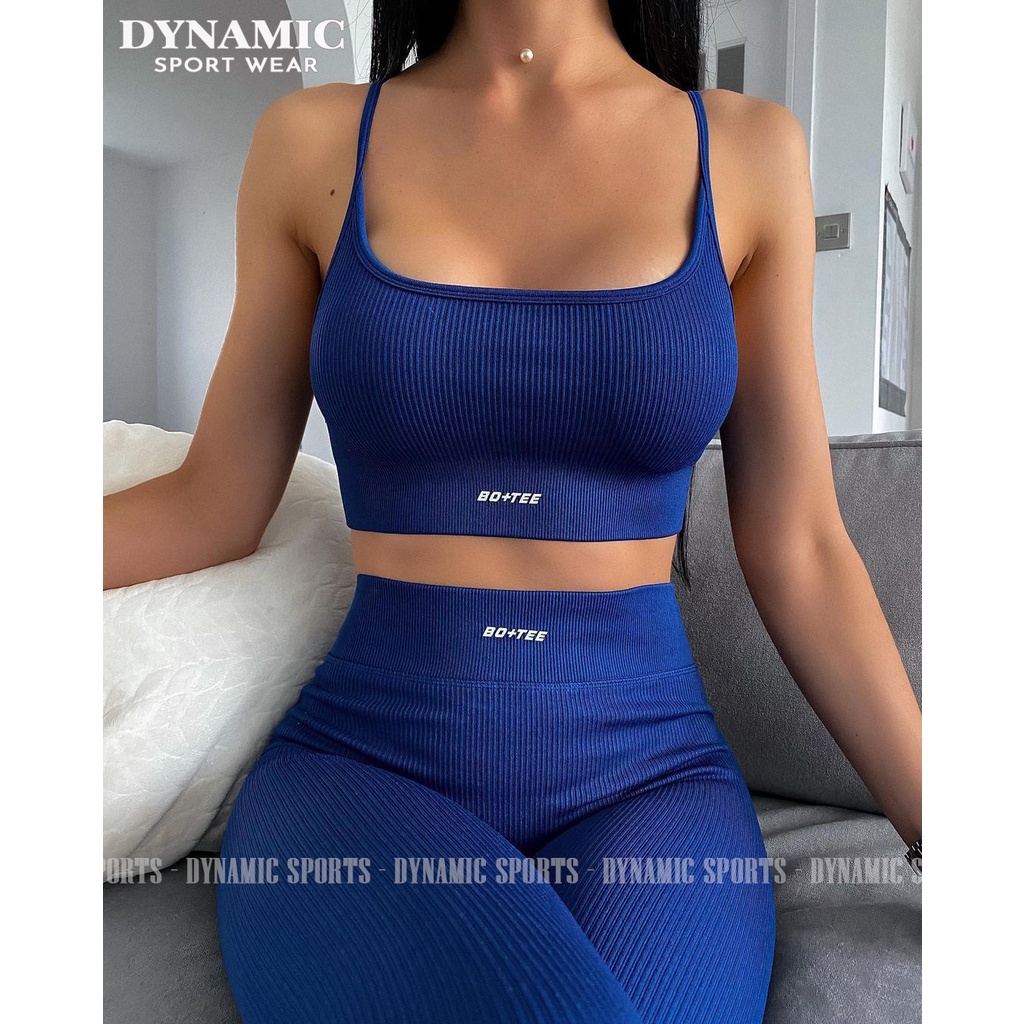 Quần dài và Bra/Croptop tập Gym, Yoga nữ Trinity chất liệu dệt gân co giãn 4 chiều vải mịn