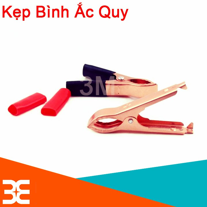 Kẹp Bình Ắc Quy To 8cm - Bộ 2 Chiếc 1 Đỏ, 1 Đen