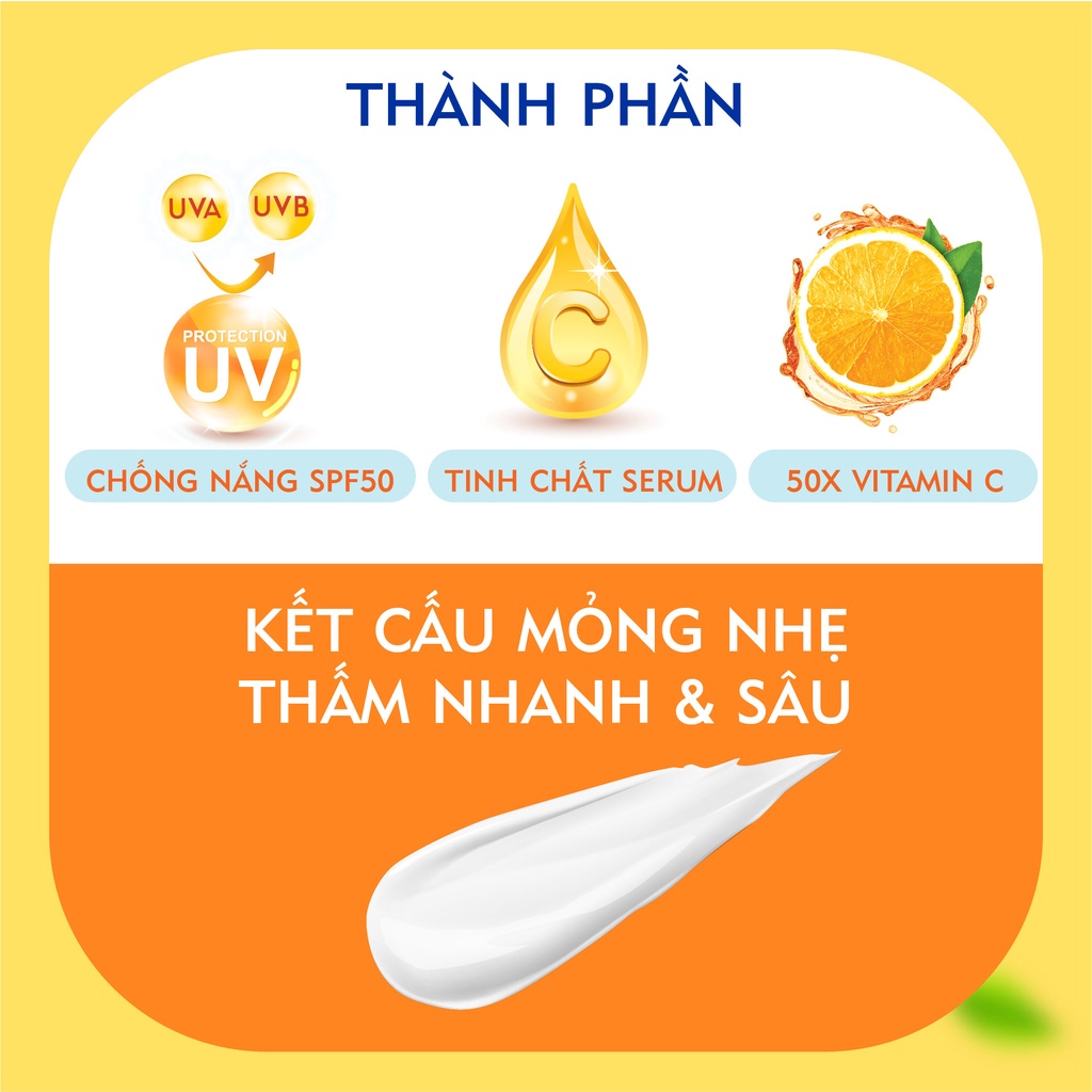 Tinh Chất Dưỡng Thể Nivea Sáng Da Extra Bright Super C+ Vitamin Serum SPF50 PA++ 320ml