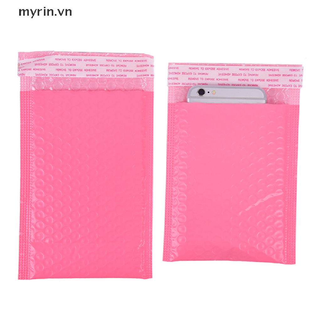 Set 10 Túi Bong Bóng Nhựa Màu Hồng