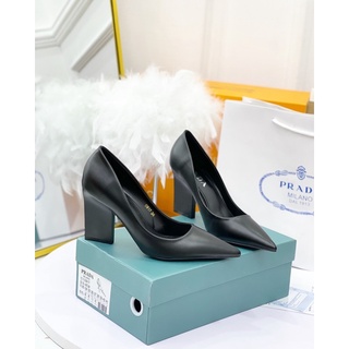 Giày cao gót prada gót dẹt fullbox