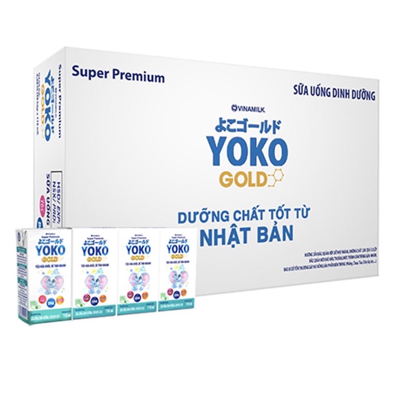 Thùng 48 Hộp Sữa Bột Pha Sẵn Vinamilk Yoko Gold 110ml-HSD T8/2021