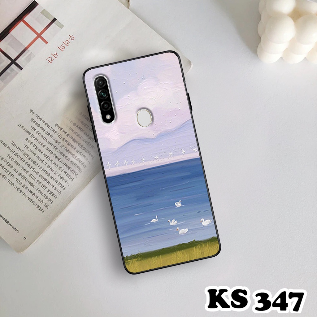 Ốp lưng Oppo A8 - Oppo A31 2020 - Oppo A91 - Ốp in hình Cánh đồng hoa - Chất liệu TPU siêu bền