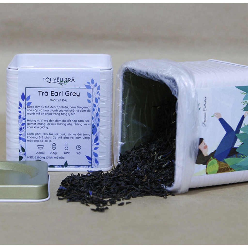 Trà Đen Bá Tước Earl Grey Nhập Khẩu Từ Đức Thơm Ngon Khó Cưỡng, Hộp Thiếc Xinh Xắn