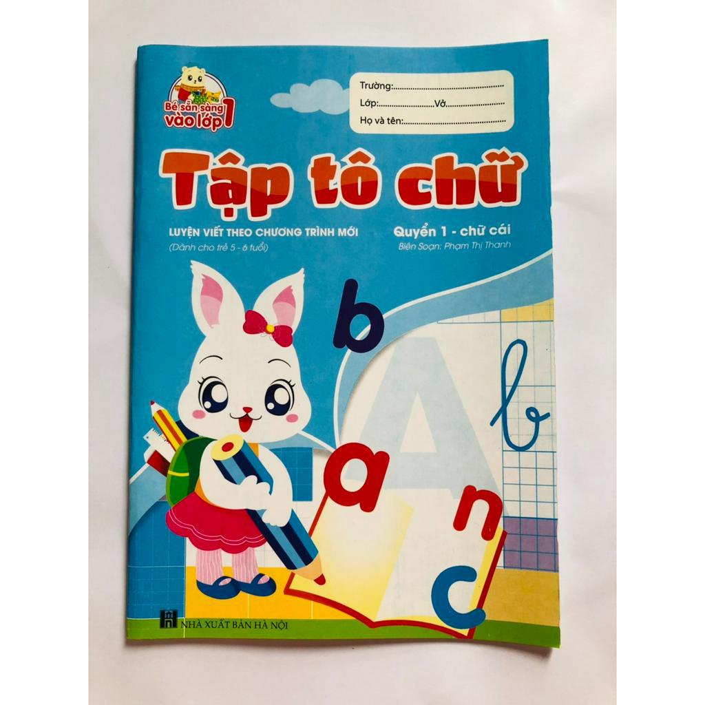 Sách - Bộ 9 Cuốn Tập Tô - Tập Viết Chữ - Làm Quen Với Chữ Cái, Chữ Số -Tặng 2bút chì cho bé