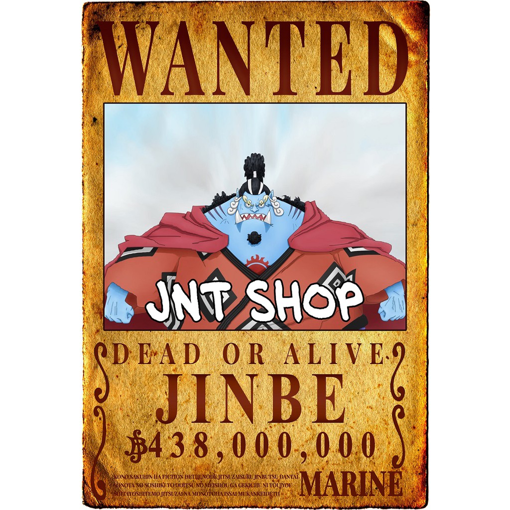 Poster Wanted Truy nã One Piece Vua Hải Tặc 51x36cm tỉ lệ vàng 1-1 trong One Piece