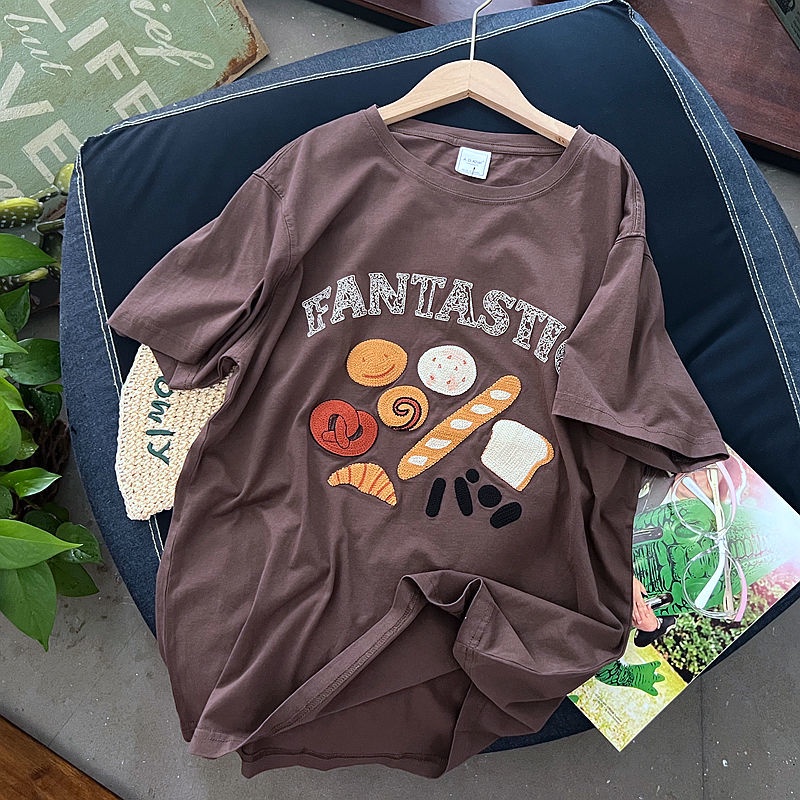 Áo Thun Tay Ngắn In Họa Tiết Dễ Thương Thời Trang Mùa Hè Cho Nữ