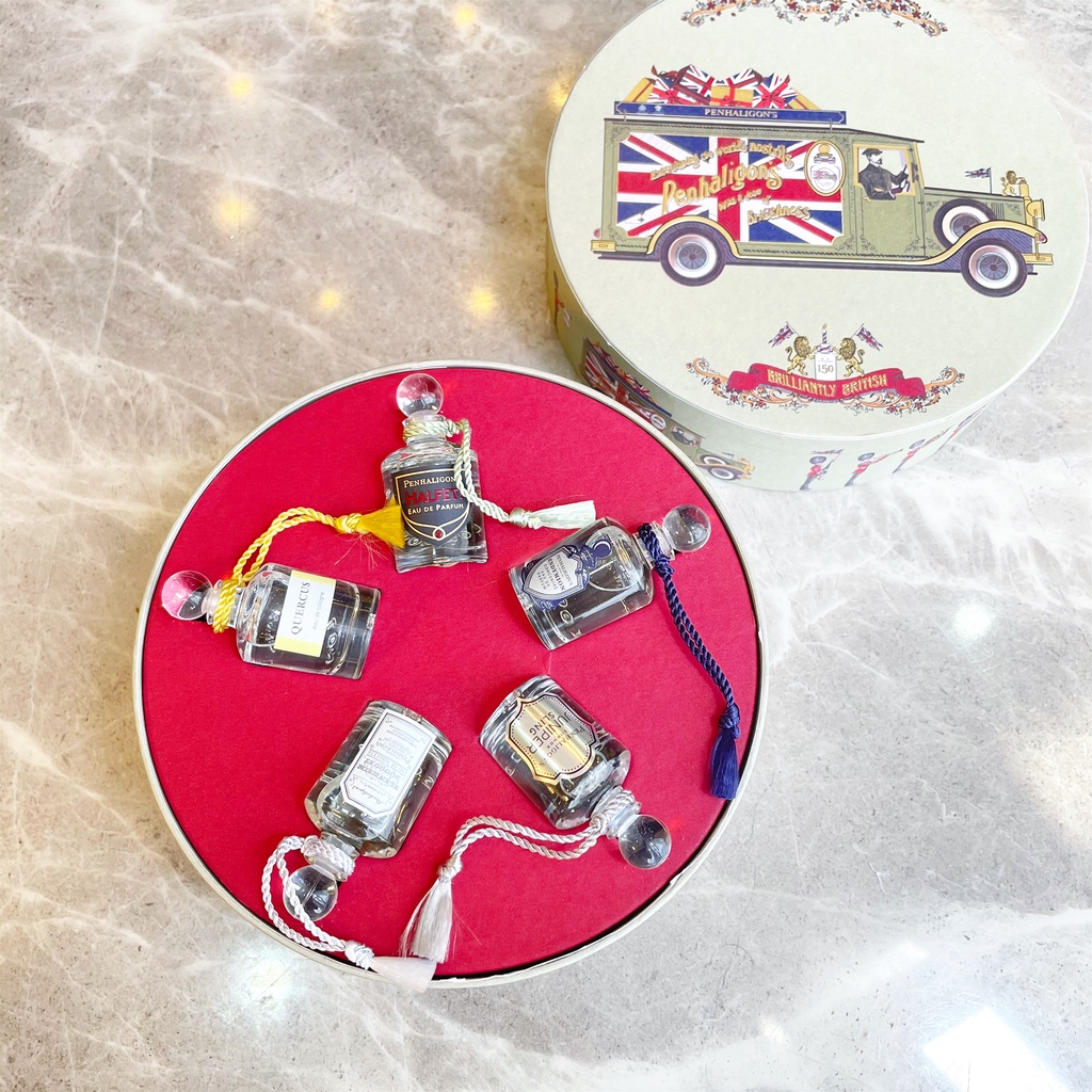 Penhaligons Q Version Perfume Five-piece Set Christmas Limited Box Gin Wine Moon Goddess Fragrance Sample 5ml*5 Bộ Năm Nước Hoa Penhaligons Phiên Bản Giáng Sinh Giới Hạn Kèm Hộp Đựng Mẫu Thử 5ml * 5