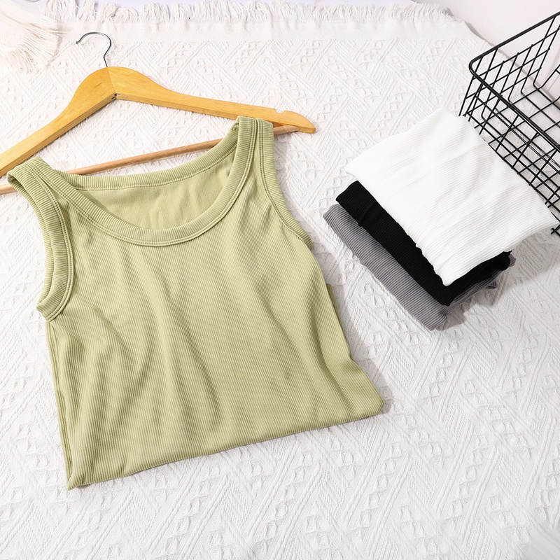 Áo Sát Nách Màu Trơn Mềm Mại Thoáng Khí Thời Trang Cho Nữ