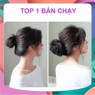 Búi tóc giả cột xoăn dạng buộc đủ màu dễ dùng