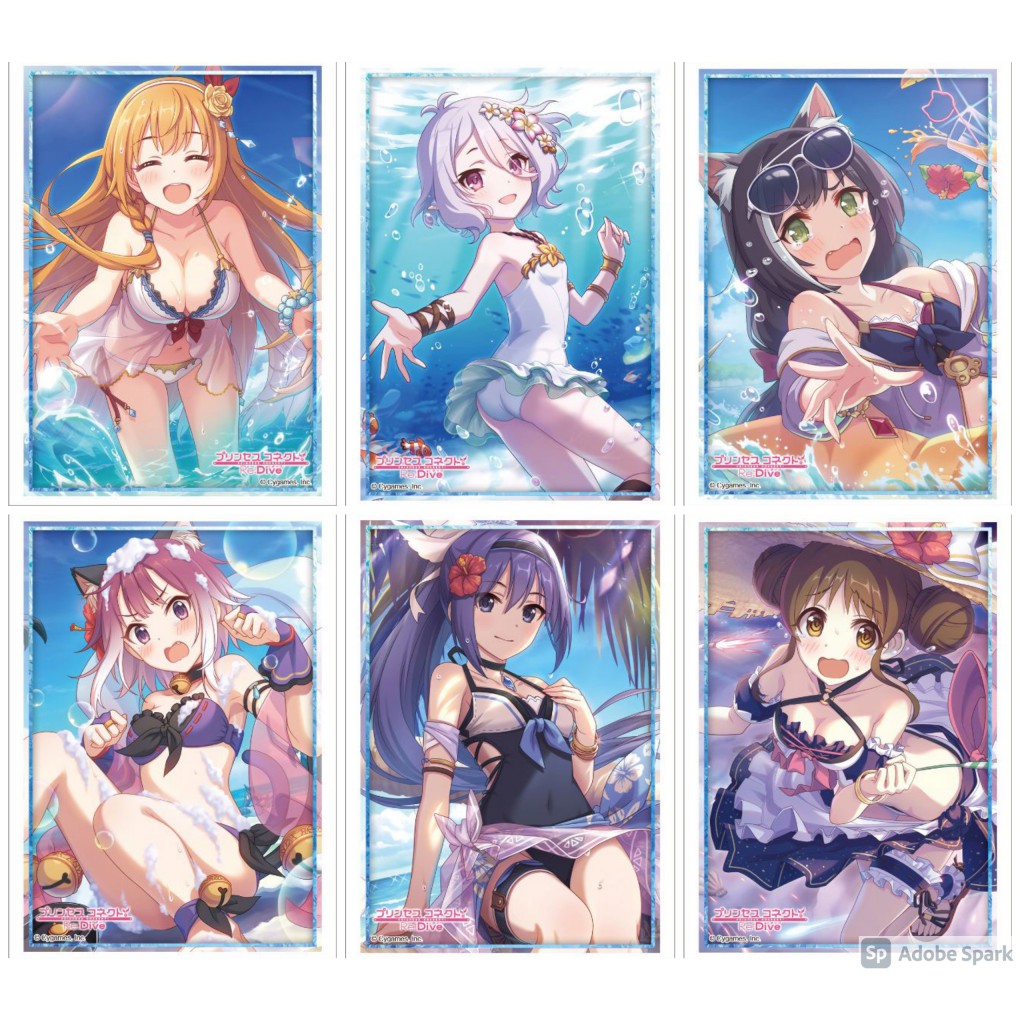 Bộ sưu tập tay áo Bushiroad HG Princess Connect Re: Dive Pecorine, Kokkoro, Kyaru, Tamaki, Mifuyu, S