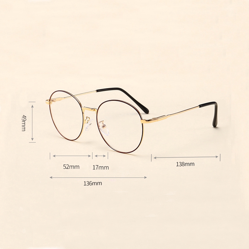 Kính mát gọng kim loại tròn kiểu dáng retro thời trang cho nam / nữ