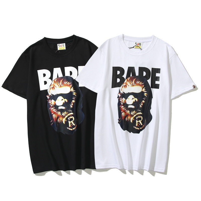 Áo Thun Tay Ngắn Cổ Tròn In Chữ Bape Phong Cách Nhật Bản Thời Trang 2023 Cho Nam