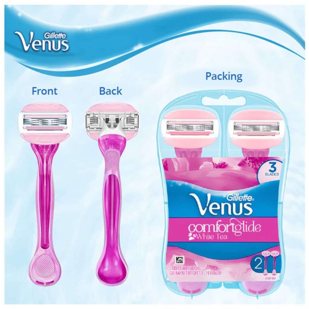 Dao cạo Gillette Venus Comfort Glide White Tea vỉ 2 cây