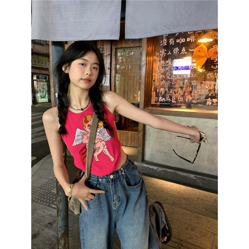 Áo Dây Nữ Cộc Tay In Chữ Slimmer Look 63482