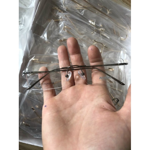 Gọng cận nam nữ Nikon titan 16011- gọng khoan