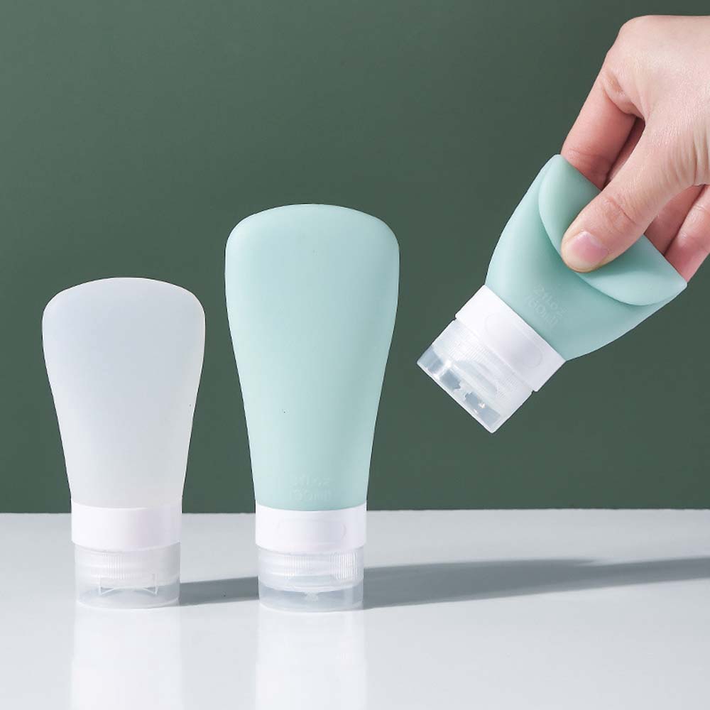 Lọ Chiết Mỹ Phẩm Bằng Silicon Màu Trơn Dễ Dàng Mang Đi Tiện Dụng Cho Nữ