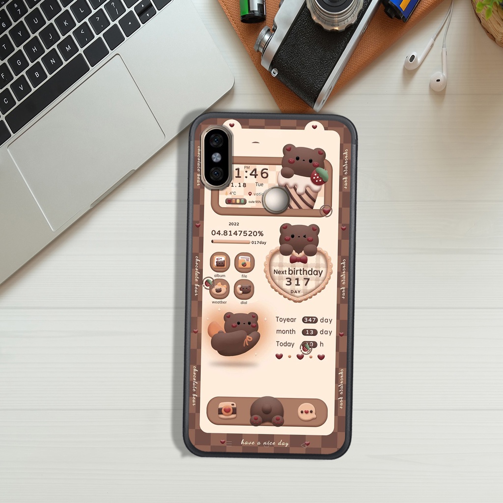 ỐP LƯNG XIAOMI REDMI NOTE 5 - NOTE 5 PRO - NOTE 6 - NOTE 6 PRO, IN HÌNH GẤU NÂU CHOCOLATE ĐÁNG YÊU.