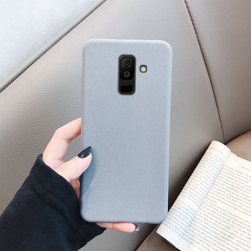 Ốp điện thoại nhựa mềm màu trơn mặt nhám chống trầy xước cho Samsung Galaxy A03 A03S A8 A9 Star