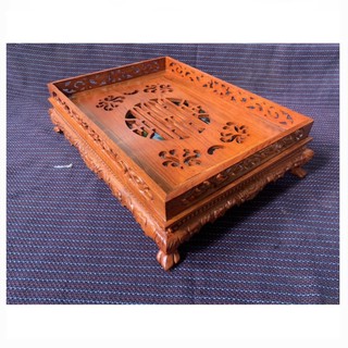 KHAY ẤM CHÉN GỖ HƯƠNG CÓ KHAY ĐỰNG NƯỚC loại to