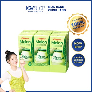 Sữa dưa lưới binggrae hàn quốc - lốc 6 hộp 200ml