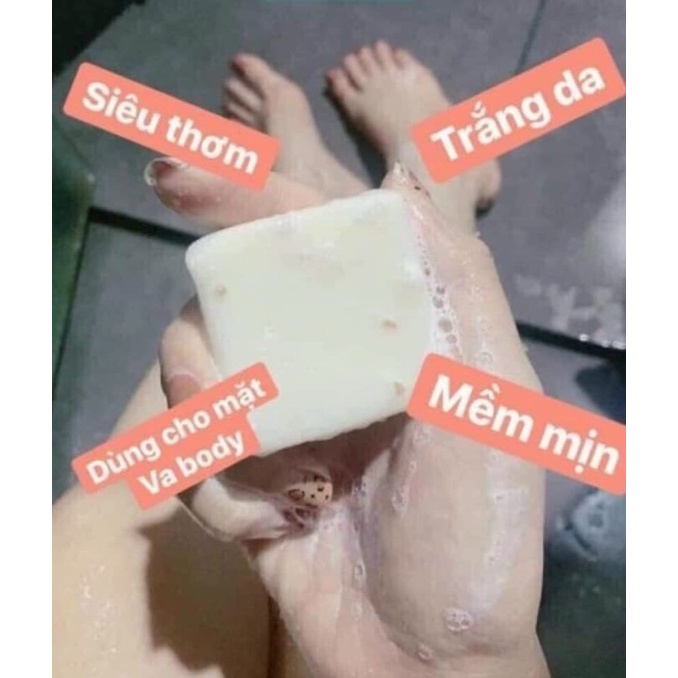 Xà phòng sữa cám gạo Thái Lan,dùng cho mặt và body,mềm min siêu thơm,tongkhominhnguyen