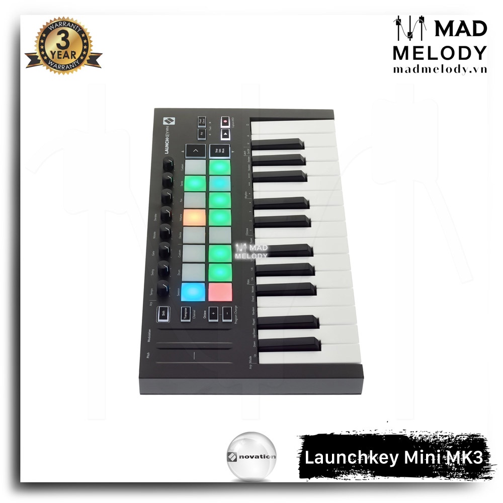 Novation Launchkey Mini MK3 MIDI Keyboard [đàn soạn nhạc nhỏ gọn, đời 3, 25 phím mini, Brand New]