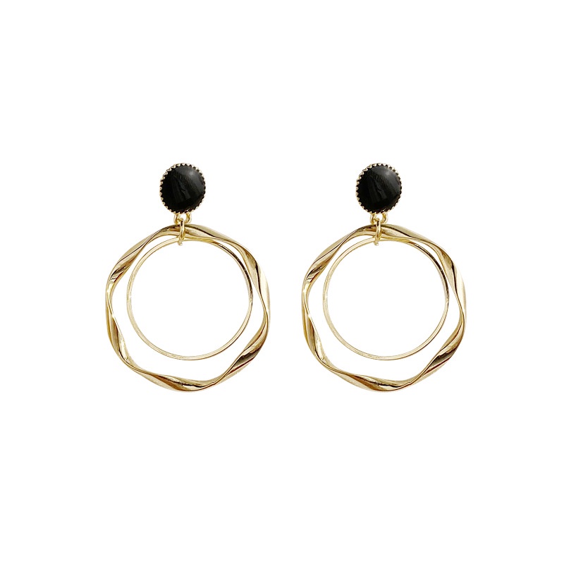 Bông Tai Dạng Xỏ Hình Tròn Thời Trang Cao Cấp