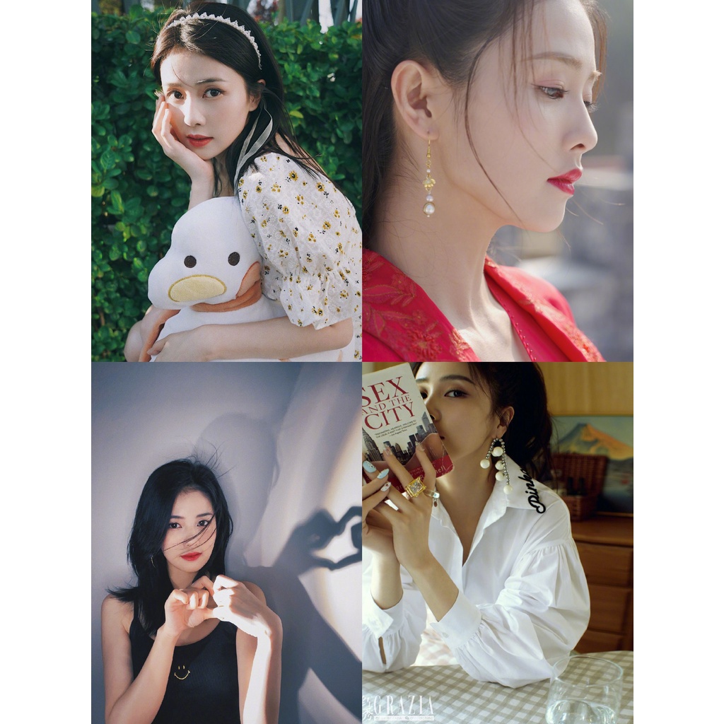 Poster in hình BẠCH LỘC idol thần tượng diễn viên hoa ngữ treo trường xinh xắn