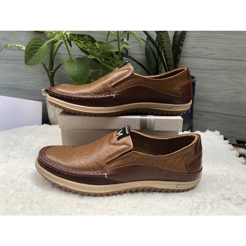 CT042 Giày Nam da thật đế cao su non