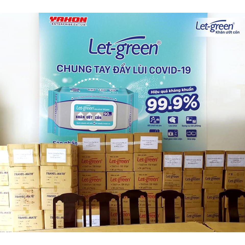 Khăn ướt cồn LET-GREEN 50 miếng