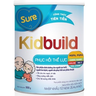 Sữa Kidbuild Sure lon 900g date mới nhất dành cho người vâng phục hồi sức khoẻ