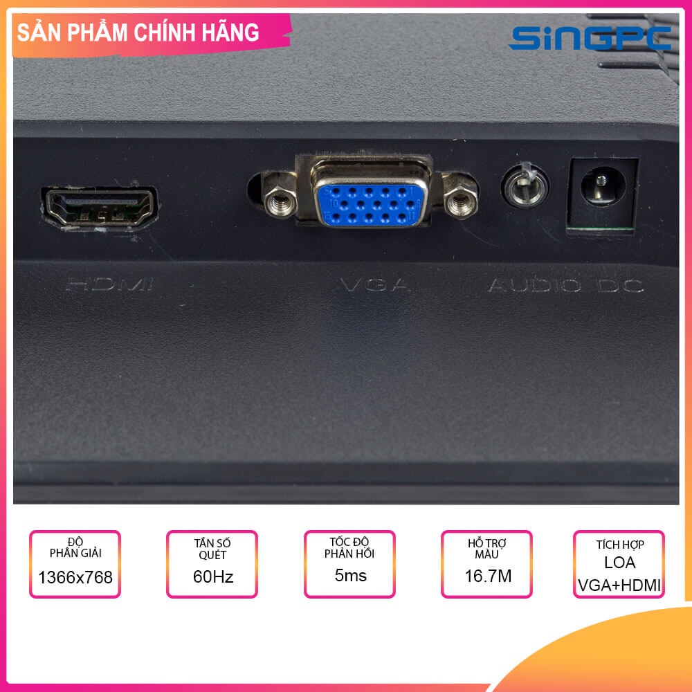 Màn hình Máy tính SingPC SGP185S 18.5 inch LED   - Chính hãng, Bảo hành 24 tháng