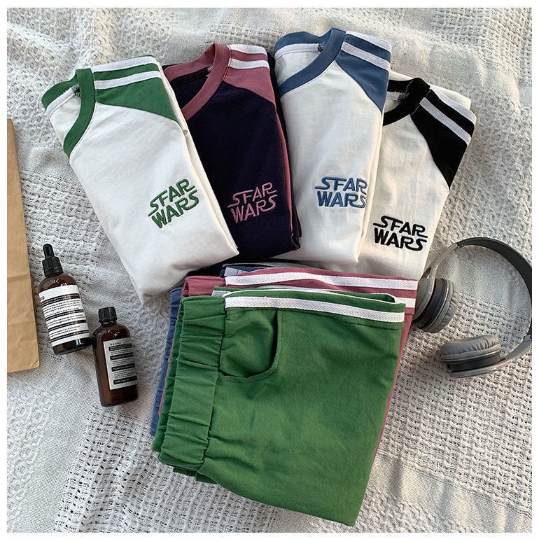 Set Đồ Thể Thao Ngắn Form Rộng Phong Cách Hàn Quốc Cho Nữ