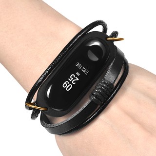 Vòng Đeo Tay for Xiaomi mi band 4 3 miband 6 5 NFC Dạng Dây Bện