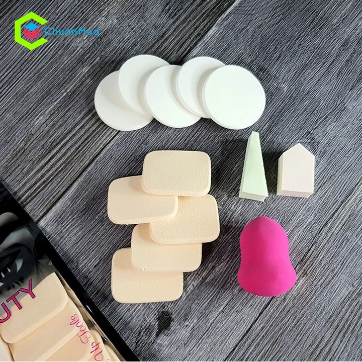 Bộ Bông Phấn Trang Điểm Kelli -  Bông Mút Trang Điểm | BigBuy360 - bigbuy360.vn