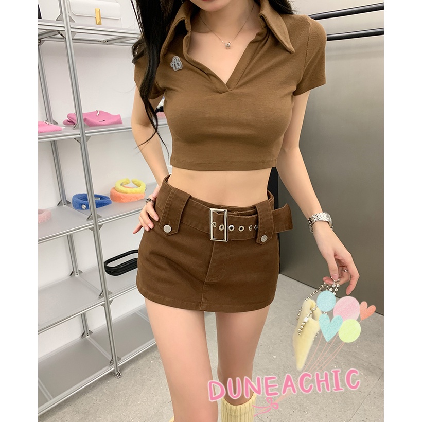 Quần Short Lưng Cao Phối Khóa Thời Trang Đường Phố Cá Tính Cho Nữ