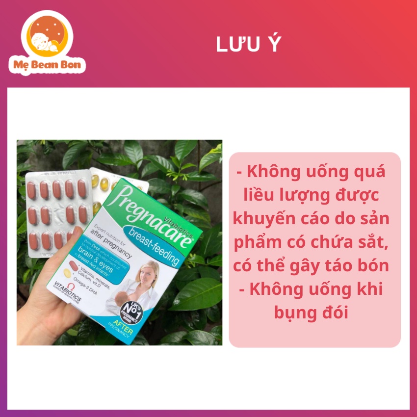 VITAMIN TỔNG HỢP CHO MẸ SAU SINH PREGNACARE BREAST-FEEDING 84 viên của Anh Quốc giúp bổ sung các vitamin và khoáng chất