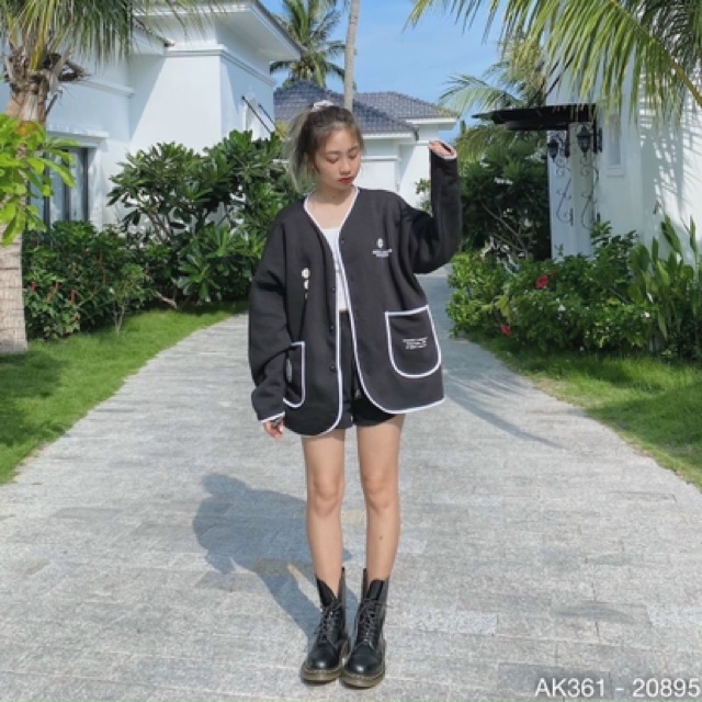 Áo Khoác Cardigan Nỉ Nữ Nam Dày Dặn Form Rộng UNISEX Áo Cardigan Nỉ Nữ in 3 HOA CÚC - AK3361 | BigBuy360 - bigbuy360.vn