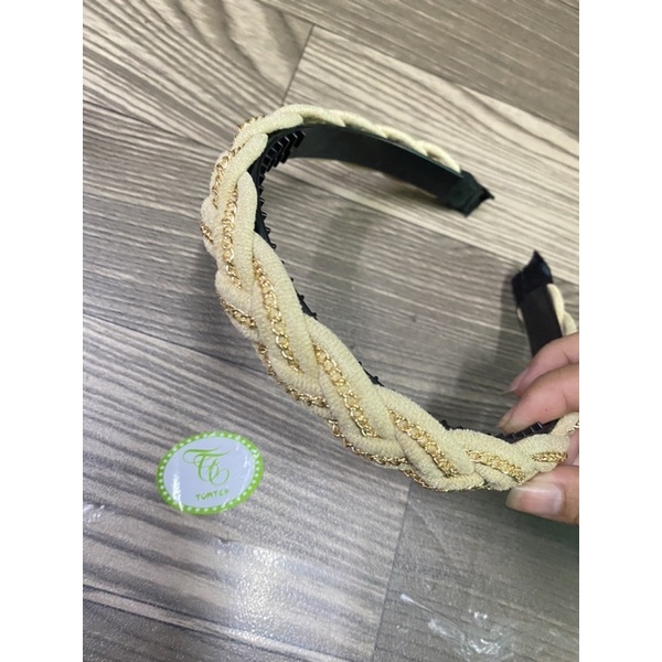 Băng Đô Vải Lưới Thắt Bím dây xích thời trang Hàn Quốc