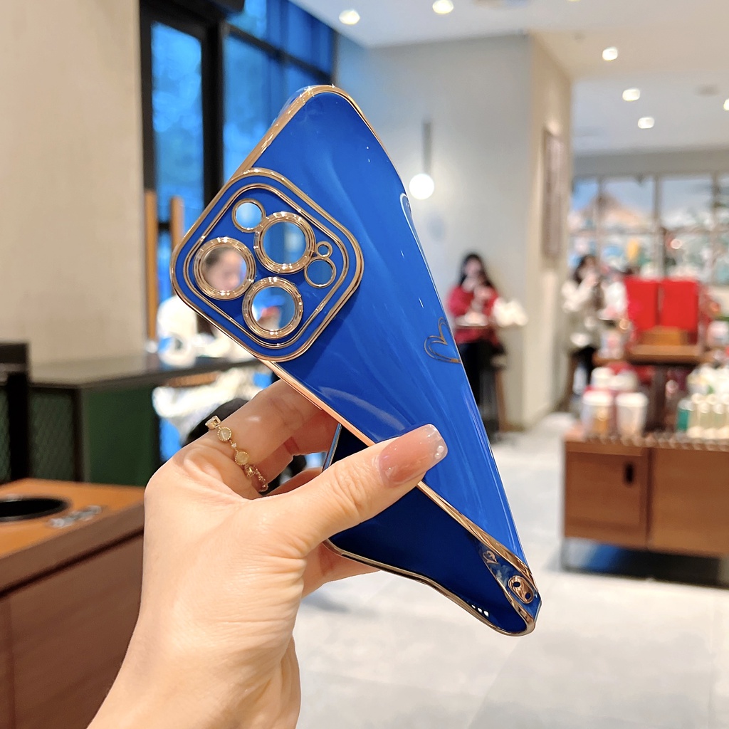 Ốp Điện Thoại Mềm Chống Sốc Mạ Viền Sang Trọng Cho iPhone 13 12 11 Pro Max XS Max X XR 7 8 Plus