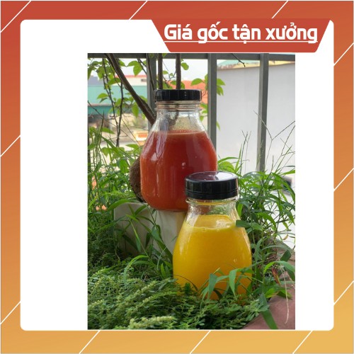 ❣️ Chai thủy tinh vuông lùn miệng rộng nắp nhựa 300ml 500ml ❣️