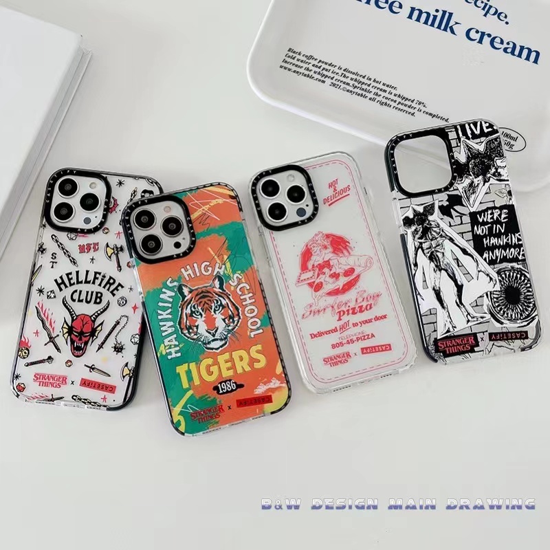 Ốp Điện Thoại Mềm Trong Suốt Chống Sốc In Chữ Stranger Things Cho iPhone 13 12 11 Pro MAX IX XS MAX XR 7 8 Plus
