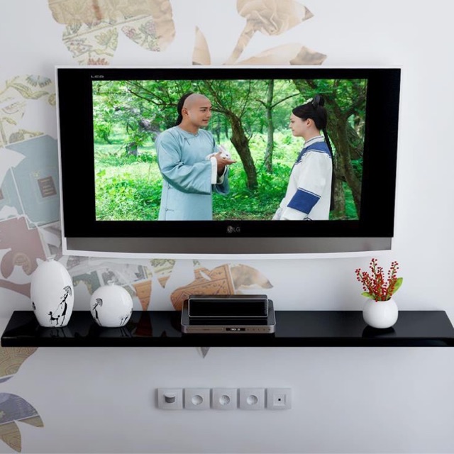 KỆ GỖ TIVI 80*15 TREO TƯỜNG TRANG TRÍ LOẠI XANH CHỐNG ẨM CAO CẤP