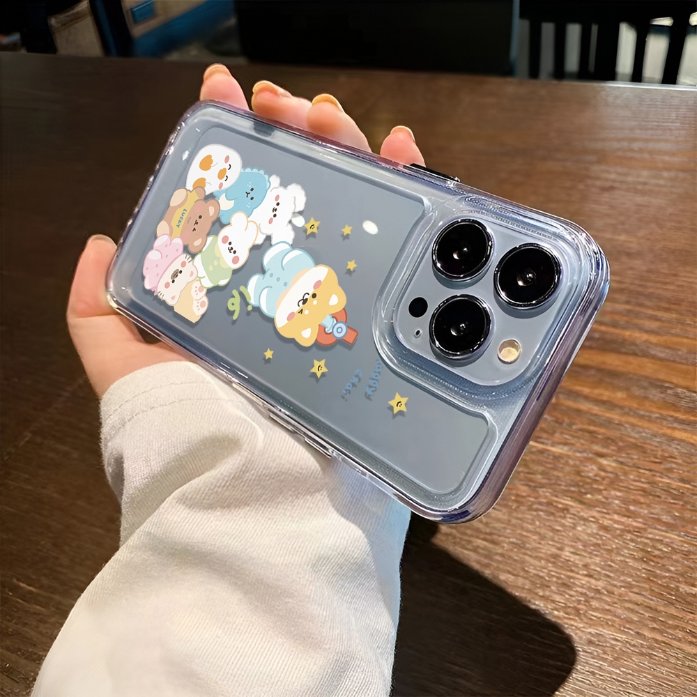 Ốp Điện Thoại Trong Suốt Hình Động Vật Cho iphone 14ProMax 14Plus 13 11 12 7Plus X XR XS Max 8 7
