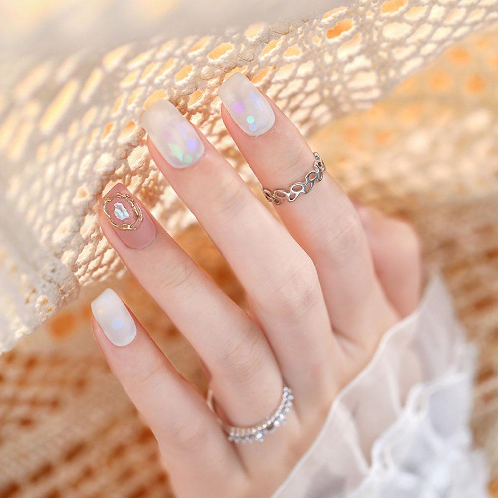 Phụ Kiện Trang Trí Móng Tay Hình Ngôi Sao / Trái Tim Lấp Lánh Xinh Xắn