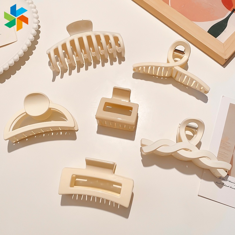 Kẹp tóc càng cua cỡ lớn bằng acrylic phong cách Hàn Quốc JP6