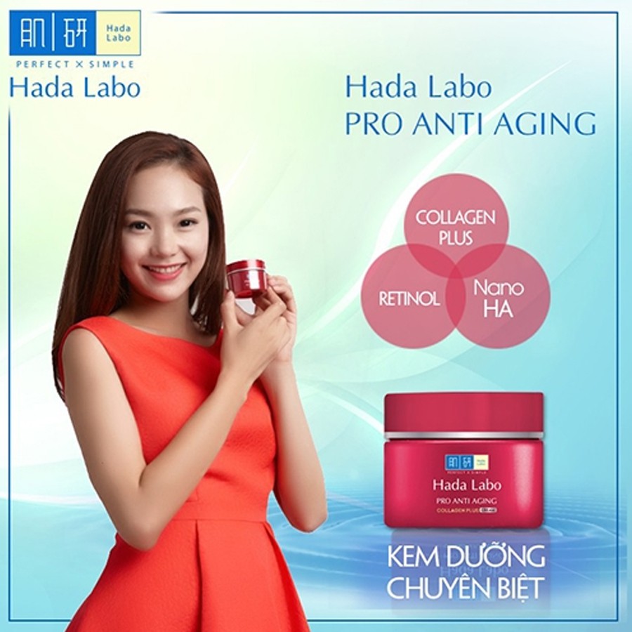 Kem dưỡng chuyên biệt chống lão hóa Hada Labo Pro Anti Aging Cream 50g