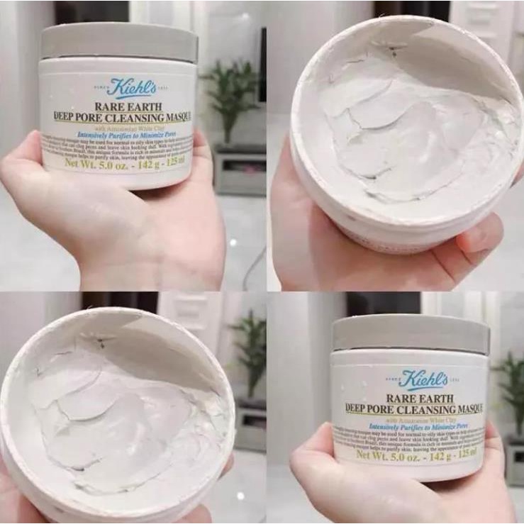 Kiehl's Mặt nạ đất sét Kiehls Rare Earth Deep Pore Cleansing Masque 14/125ml Giúp da tươi mới, hỗ trợ phục hồi sự cân bằng hệ vi sinh trên da trong suốt đêm dài căng tràn sức sống hơn mỗi khi thức dậy